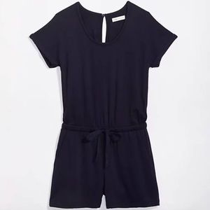 Loft Lou & Grey Signature Softblend Drawstring Romper large navy blue